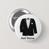 新郎または準正装のイベントのためのギフト 缶バッジ (正面&裏面)