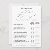 新郎エレガントがゲームカードを何と言ったか 招待状 (正面)