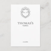新郎エレガントの声のモノグラム結婚紋 エンクロージャーカード (正面)
