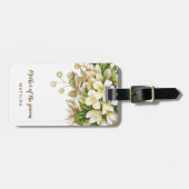 新郎エレガントの金ゴールドフローラ母 ラゲッジタグ (正面横)