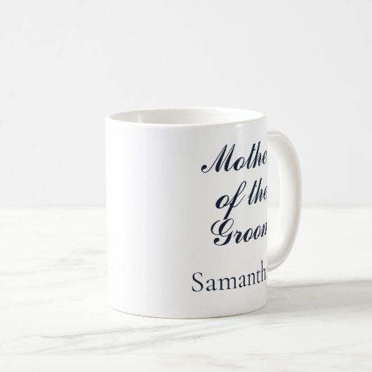 新郎オックスフォードブルーとベビーピンクの母 コーヒーマグカップ (正面右)