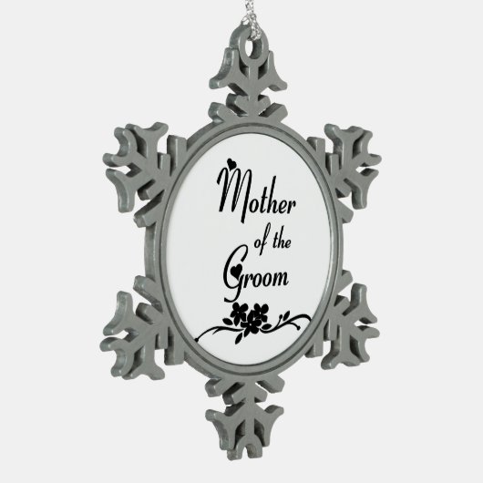 新郎クラシックの母 スノーフレークピューターオーナメント (左)