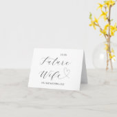 新郎シンプルから将来の妻への花嫁の贈り物 カード (黄色い花)