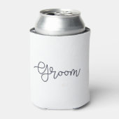 新郎スクリプモダントダイヤモンド結婚式パーティー 缶クーラー (缶正面)
