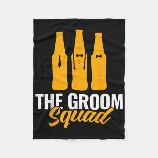 新郎スクワッドサングル結婚ズバチュラーパーティグロ フリースブランケット