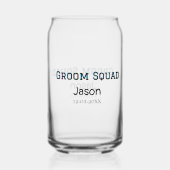 新郎チームのブライズメイド パーティー 追加名前 ガラス缶 (裏面)