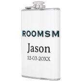 新郎チームのブライズメイド パーティー 追加名前 フラスク (左)