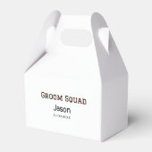 新郎チームのブライズメイド パーティー 追加名 フェイバーボックス (裏面サイド)