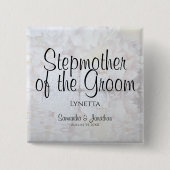 新郎ナメタグのホワイト牡丹の継母 缶バッジ (正面)