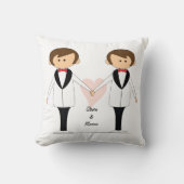 新郎パーソナライズされたと新郎枕 クッション (正面)