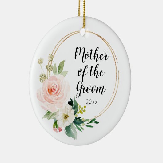 新郎パーソナライズされたの形見結婚の母 セラミックオーナメント (右)
