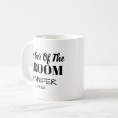 新郎パーソナライズされたの黒金ゴールドハート コーヒーマグカップ (正面左)