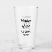 新郎パーソナライズされたガラスの母 タンブラーグラス (裏面)