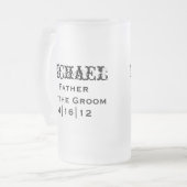 新郎パーソナライズされたマグの父 フロストグラスビールジョッキ (正面左)