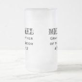 新郎パーソナライズされたマグの祖父 フロストグラスビールジョッキ (中央)