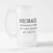 新郎パーソナライズされたマグの祖父 フロストグラスビールジョッキ (左)