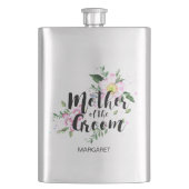 新郎ピンクのフローラ水色の結婚母 フラスク (正面)