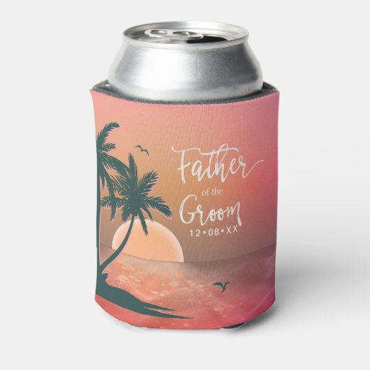 新郎ピンクID581の熱帯島の父 缶クーラー (缶裏面)