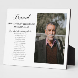 新郎フォト親愛ロード・メモリーの結婚父 フォトプラーク