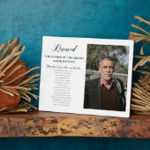 新郎フォト親愛ロード・メモリーの結婚父 フォトプラーク (側面)