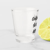 新郎ブラック名前をカスタムするの神結婚父 ショットグラス (左)