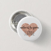 新郎ボタンのかわいい母 缶バッジ (正面&裏面)