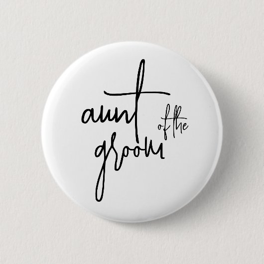 新郎ボタンの叔母 缶バッジ (正面)