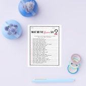 新郎ミニマルは何と言ったかブライダルシャワーゲーム チラシ (シングル)