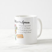 新郎メッセージパーソナライズされたの大サンキュー母 コーヒーマグカップ (正面右)