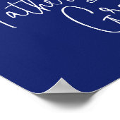 新郎メモリアルシートの青い結婚父 ポスター (角)