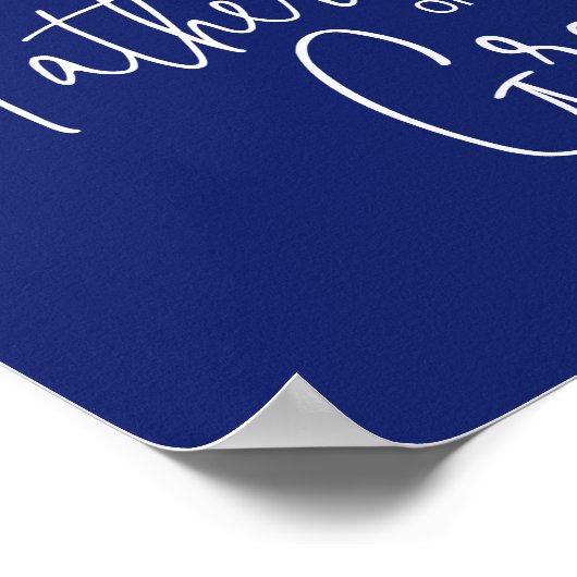 新郎メモリアルシートの青い結婚父 ポスター (角)