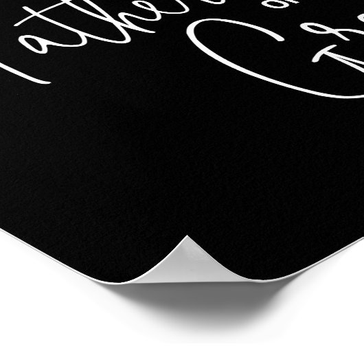 新郎メモリアルシートの黒い結婚父 ポスター (角)