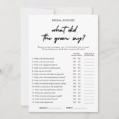 新郎モダンがゲームカードを何と言ったか 招待状 (正面)