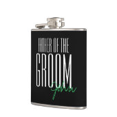 新郎モダンの父親のタイプパーソナライズされた フラスク (左)