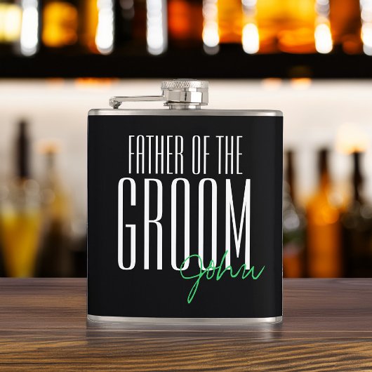 新郎モダンの父親のタイプパーソナライズされた フラスク