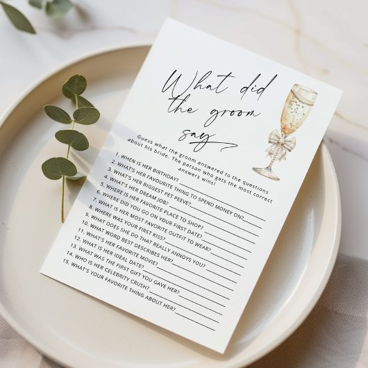 新郎モダンは何とブライダルシャワーゲームを言った