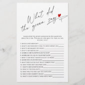 新郎モダンは何とブライダルシャワーゲームを言った (正面)