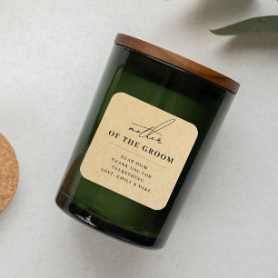 新郎モダンプレゼントのクラフトのお母さん スクエアシール