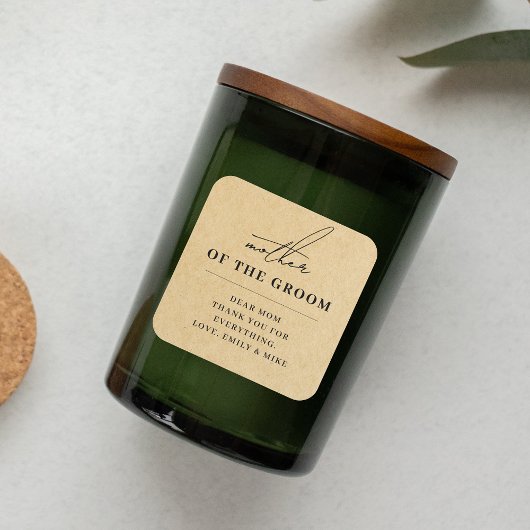 新郎モダンプレゼントのクラフトのお母さん スクエアシール