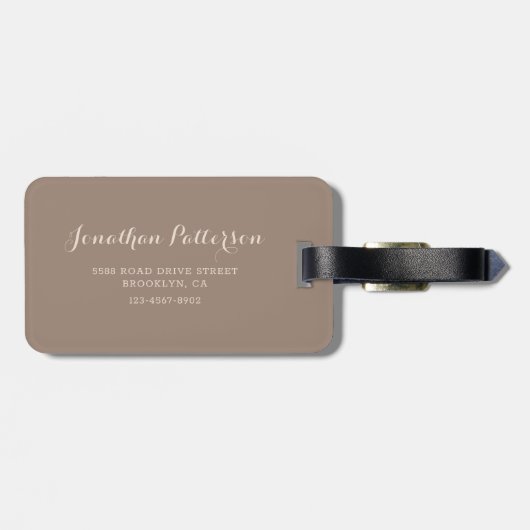 新郎モダン夫の結婚夫婦 ラゲッジタグ (裏面横)