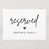 新郎モダン家の結婚予約サイン 案内状 (正面)