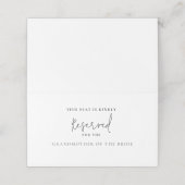 新郎モダン席のグランドマザー予約 プレイスカード (外部開封)