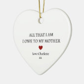 新郎ユニークの母ギフト、ありがとうライ セラミックオーナメント (左)