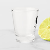 新郎介添えギフト シンプルな蝶ネクタイ ミニマル ショットグラス (左)