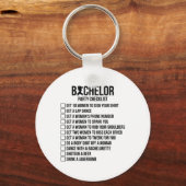 新郎介添え 新郎スクワット メンズ バチェラー用品 パーティーグッズ キーホルダー (正面)
