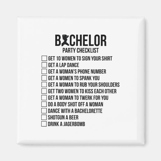 新郎介添え 新郎スクワット メンズ バチェラー用品 パーティー マグネット (正面)