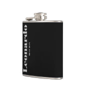 新郎介添人ギフト シンプル モダン モノグラム 名前 フラスク (左)