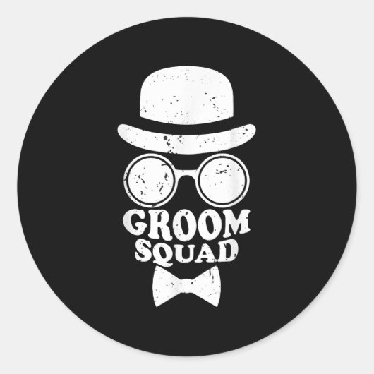 新郎分隊の結婚groomsmenと結婚bachは ラウンドシール (正面)