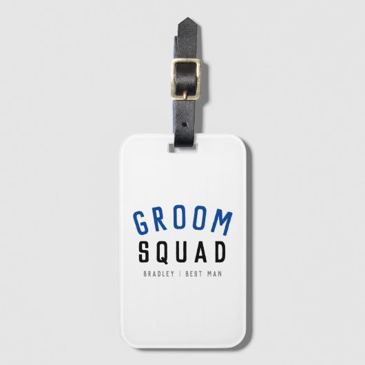 新郎分隊 |学士モダンのグロムスマンスタイリッシュ ラゲッジタグ (正面縦)