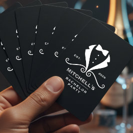 新郎前夜パーティー タキシード スーツ ボウタイ 黒 結婚式 トランプ